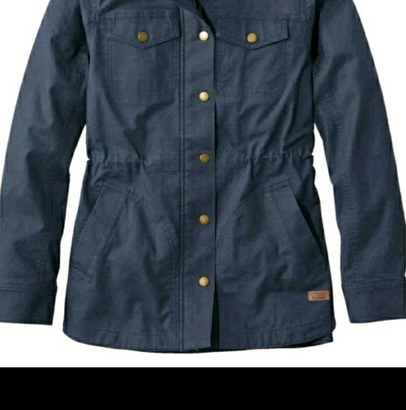 LL Bean BeanFlex Utility Jacket Blanket Lined Fleece Collar Carbon Navy Blue 1X - Picture 10 of 10